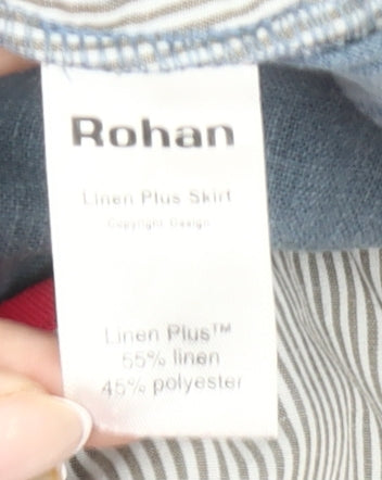 Womens UK Size 12 Rohan Straight & Pencil Chambray Skirt