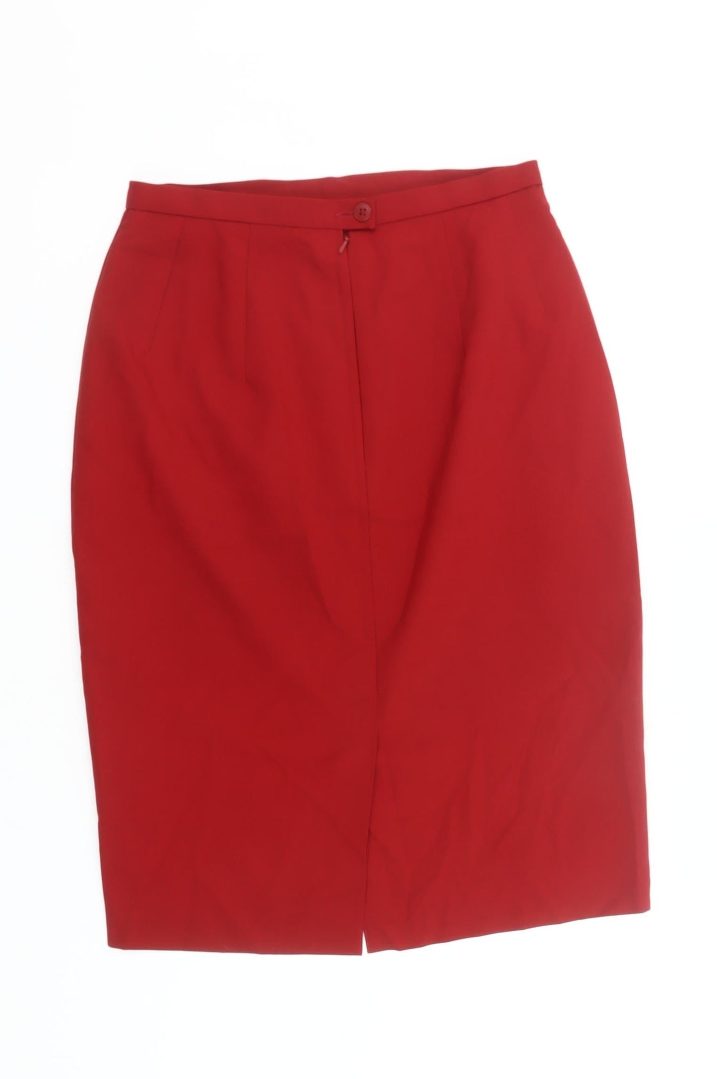 Marks and Spencer Women’s Red Wool Blend Pencil Skirt UK 12