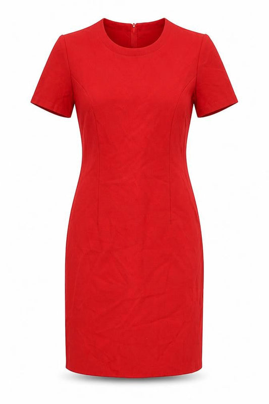 Marks and Spencer Women’s Red Sheath Dress Size 10 Short Sleeve Workwear