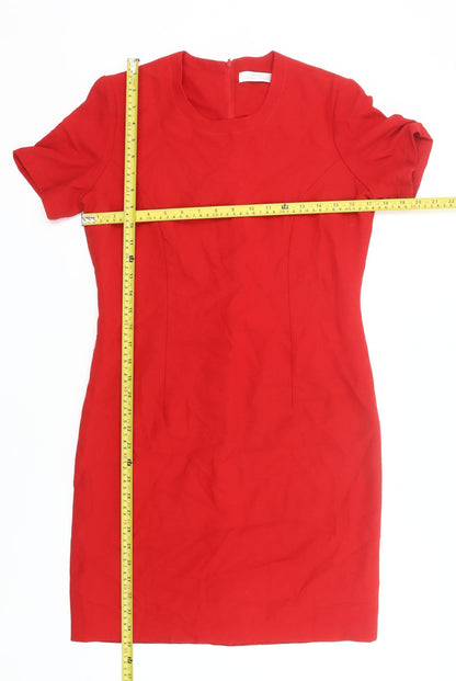 Marks and Spencer Women’s Red Sheath Dress Size 10 Short Sleeve Workwear