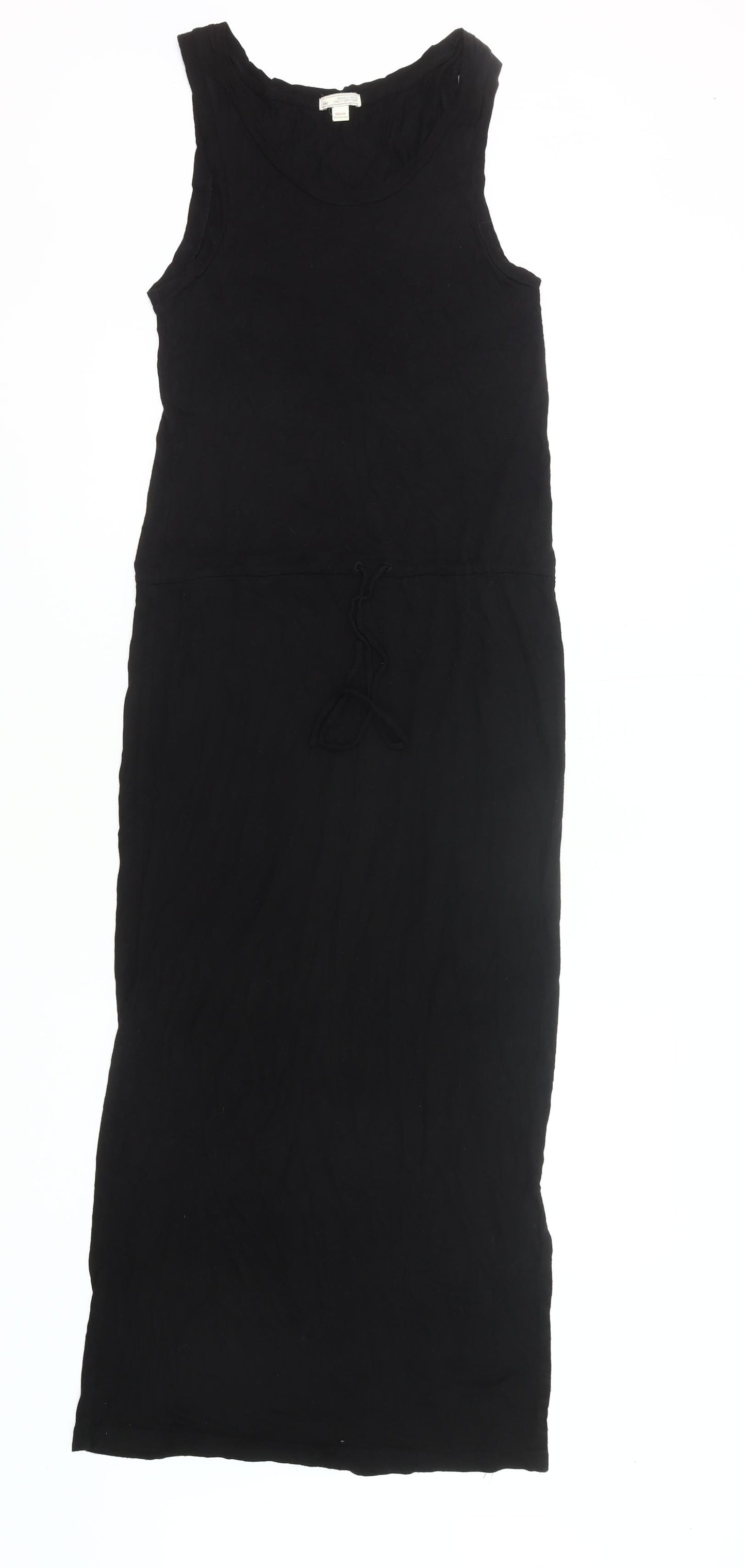 Gap Women's Black XS Tank Maxi Dress Scoop Neck Woven Cotton