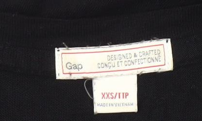 Gap Women's Black XS Tank Maxi Dress Scoop Neck Woven Cotton