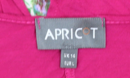 Apricot Women’s Multicoloured Floral Blouse UK 14 Scoop Neck
