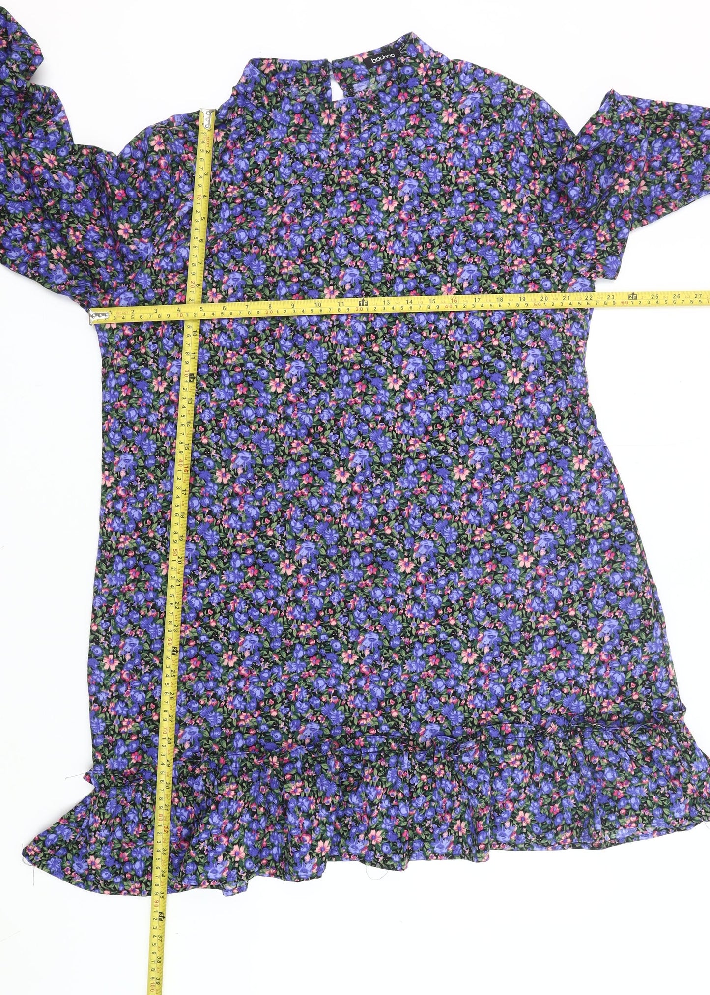 Boohoo Women’s Multicoloured Floral Shift Dress UK 18 Plus