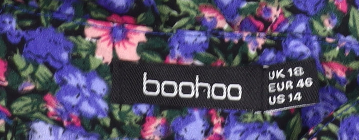 Boohoo Women’s Multicoloured Floral Shift Dress UK 18 Plus
