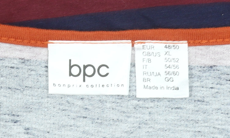 bpc Bonprix Women’s Multicoloured Striped Cotton Long Sleeve T-Shirt XL