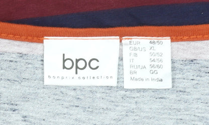 bpc Bonprix Women’s Multicoloured Striped Cotton Long Sleeve T-Shirt XL