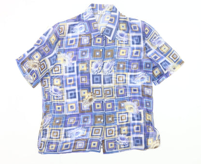 Eclat Women’s Multicoloured Geometric Floral Blouse Size 14