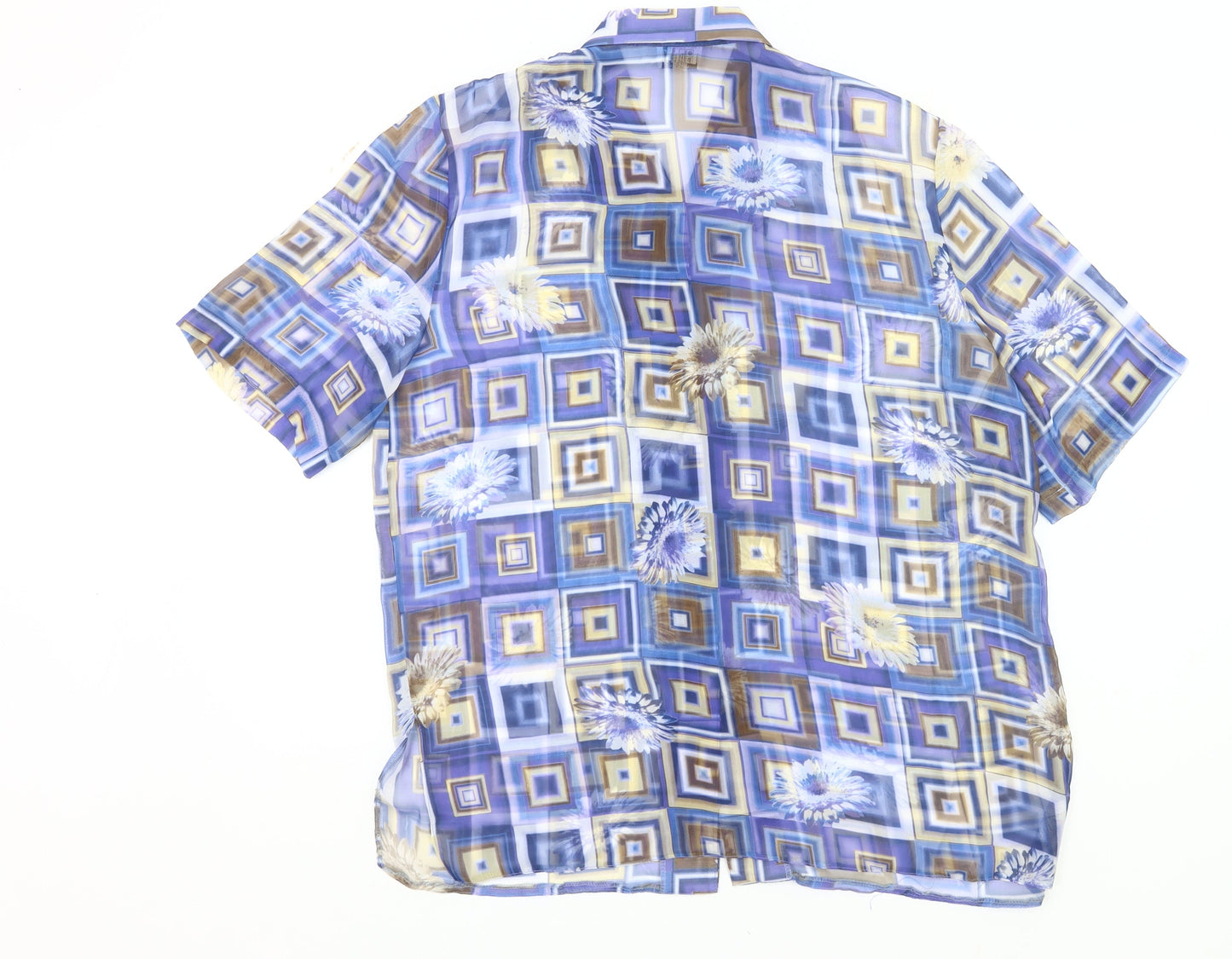 Eclat Women’s Multicoloured Geometric Floral Blouse Size 14