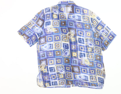 Eclat Women’s Multicoloured Geometric Floral Blouse Size 14