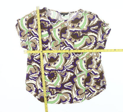 Next Womens Multicoloured Geometric Tunic Blouse Size 12