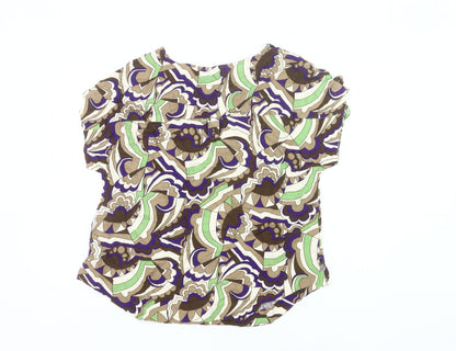 Next Womens Multicoloured Geometric Tunic Blouse Size 12