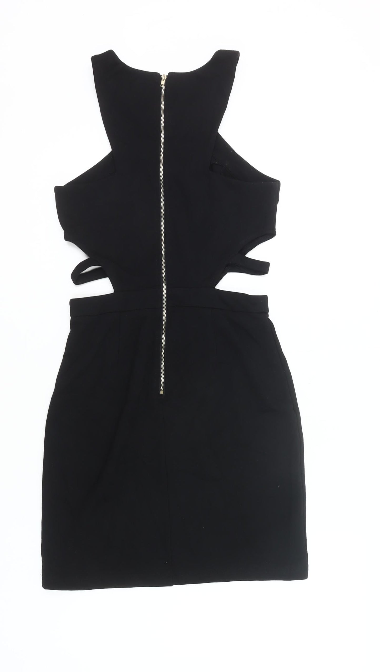 Hearts & Bows Womens Black Size 6 Bodycon Mini Cut Out Halter Dress