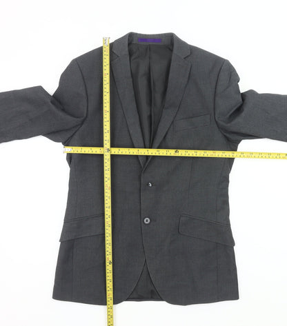 New Look Men’s Grey Blazer Jacket 36R Regular Fit Single Breasted