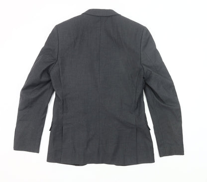 New Look Men’s Grey Blazer Jacket 36R Regular Fit Single Breasted