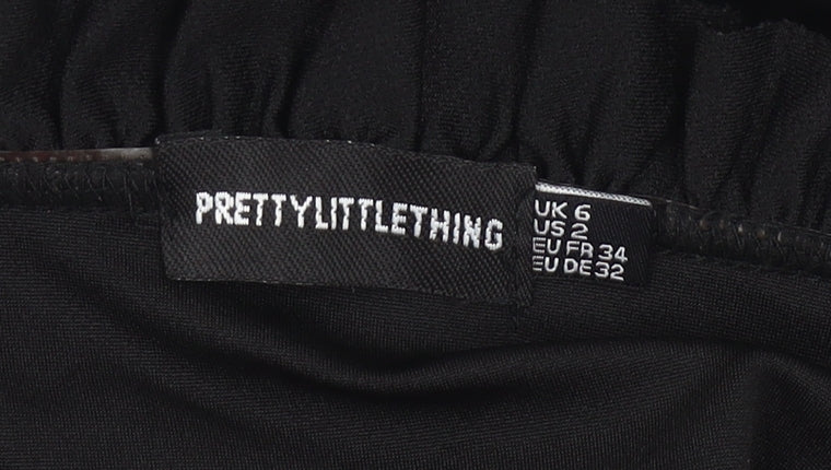 PrettyLittleThing Women’s Black Size 6 Bodycon Mini Dress
