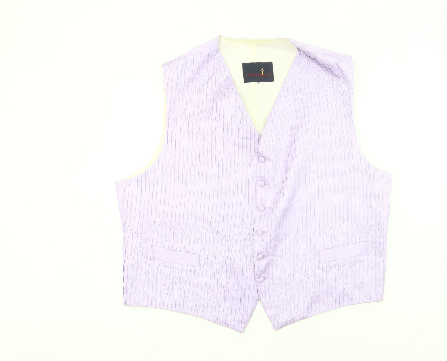 Swarbrick's Men's Purple Waistcoat Formal Striped Size 52