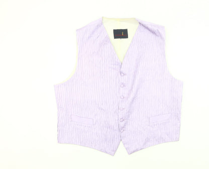 Swarbrick's Men's Purple Waistcoat Formal Striped Size 52