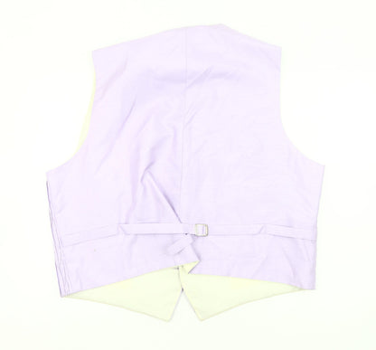 Swarbrick's Men's Purple Waistcoat Formal Striped Size 52