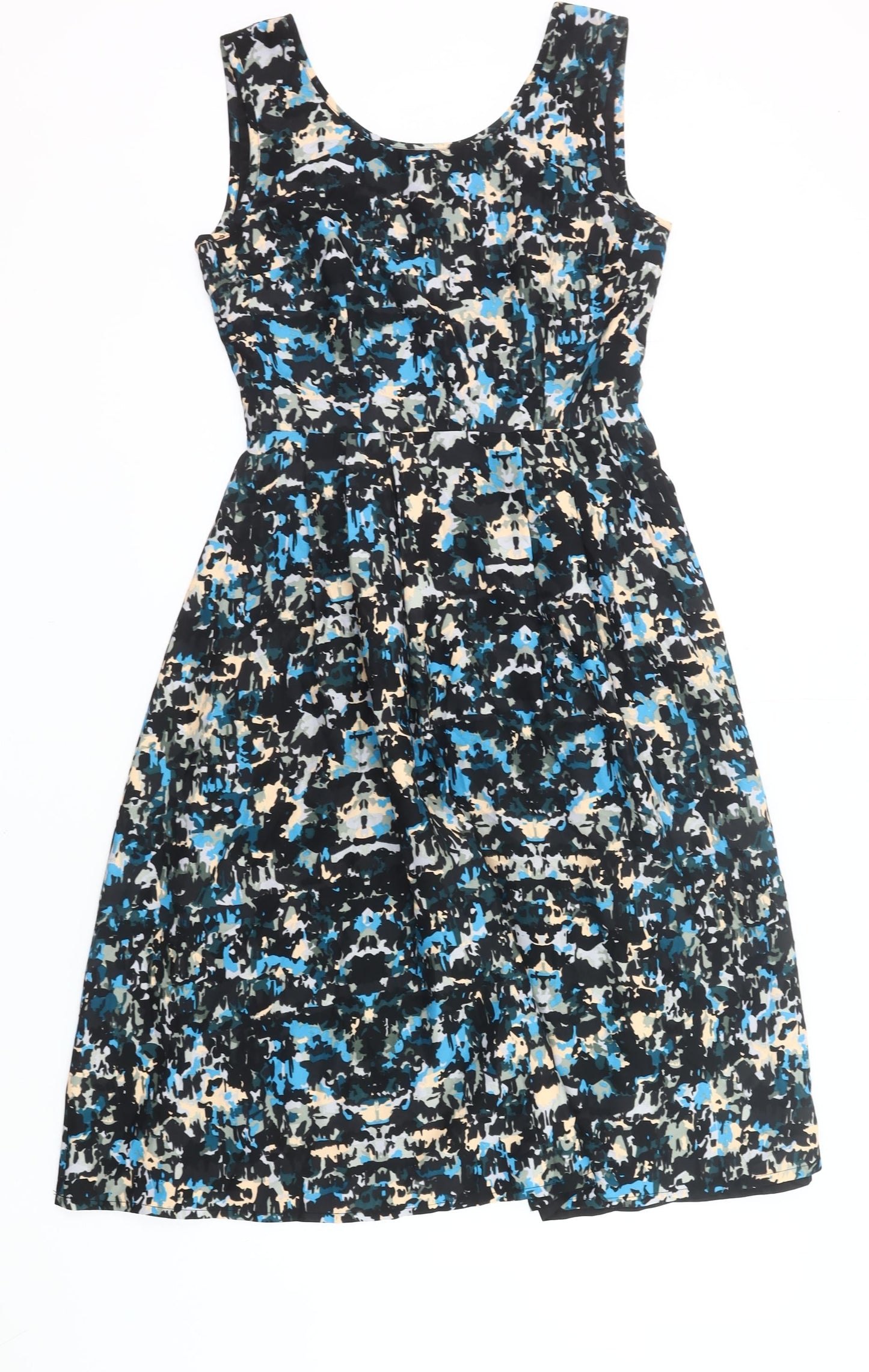 Great Plains Women's Multicoloured XS Fit & Flare Knee Length Sleeveless Dress