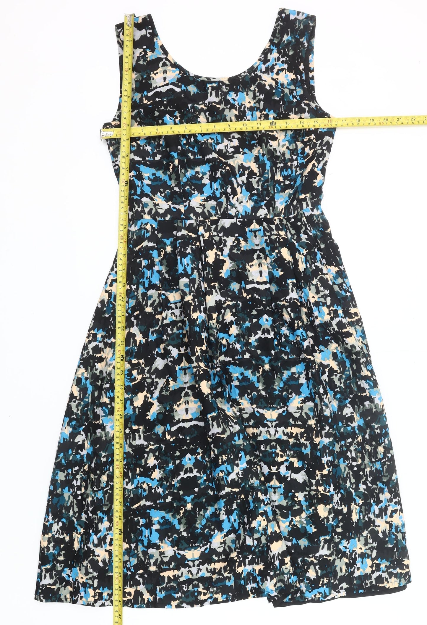 Great Plains Women's Multicoloured XS Fit & Flare Knee Length Sleeveless Dress