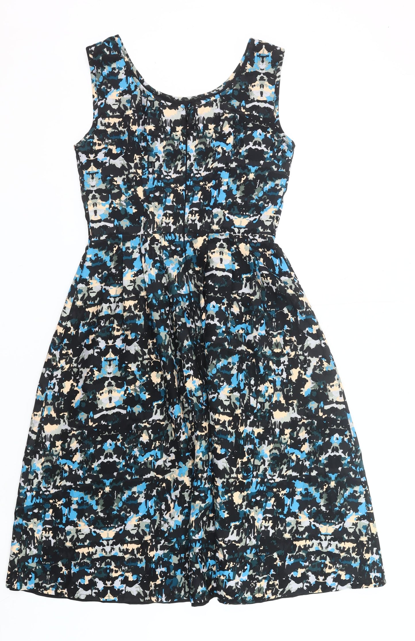 Great Plains Women's Multicoloured XS Fit & Flare Knee Length Sleeveless Dress