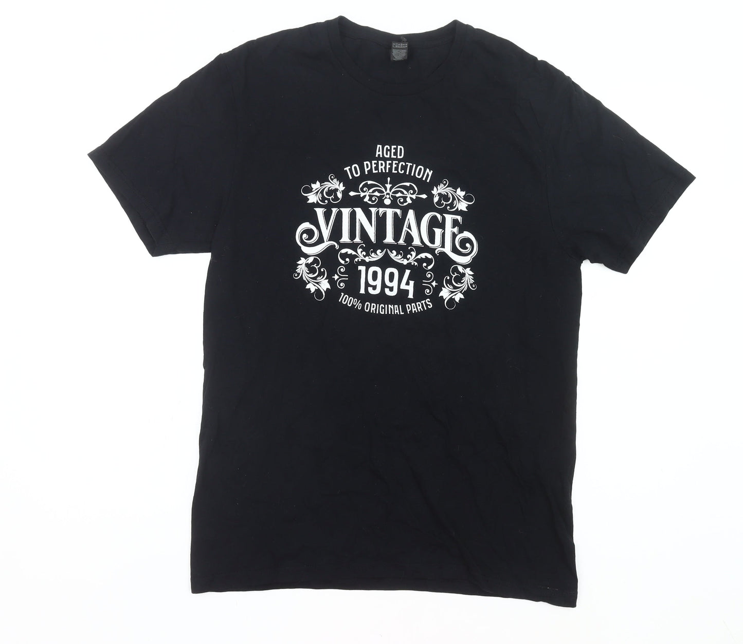 Mens UK Size M Gildan Black  T-Shirt