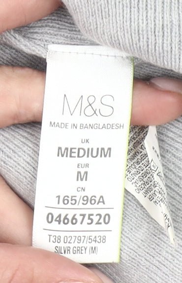 Marks and Spencer Women’s Grey Knit Open Cardigan M