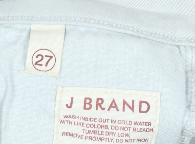 J Brand Women Grey Cropped Corduroy Slim Fit Trousers Size 10