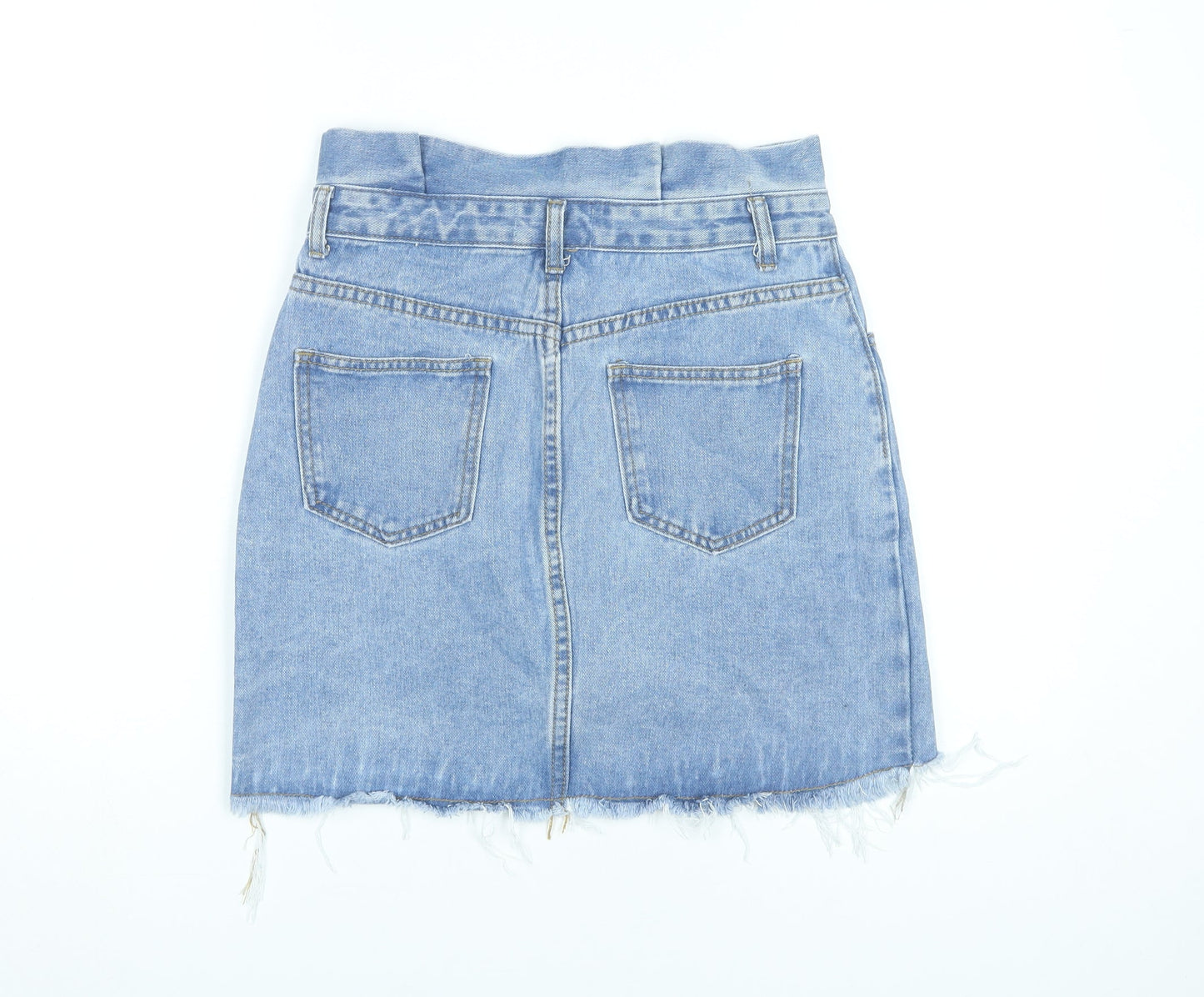 Dorothy Perkins Women’s Blue Denim High Rise Mini Skirt UK 10
