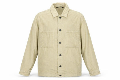 Bershka Men’s Beige Corduroy Relaxed Fit Jacket Size M