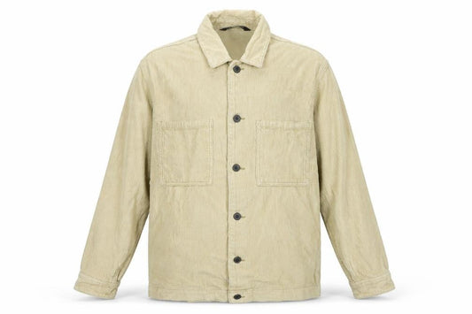 Bershka Men’s Beige Corduroy Relaxed Fit Jacket Size M
