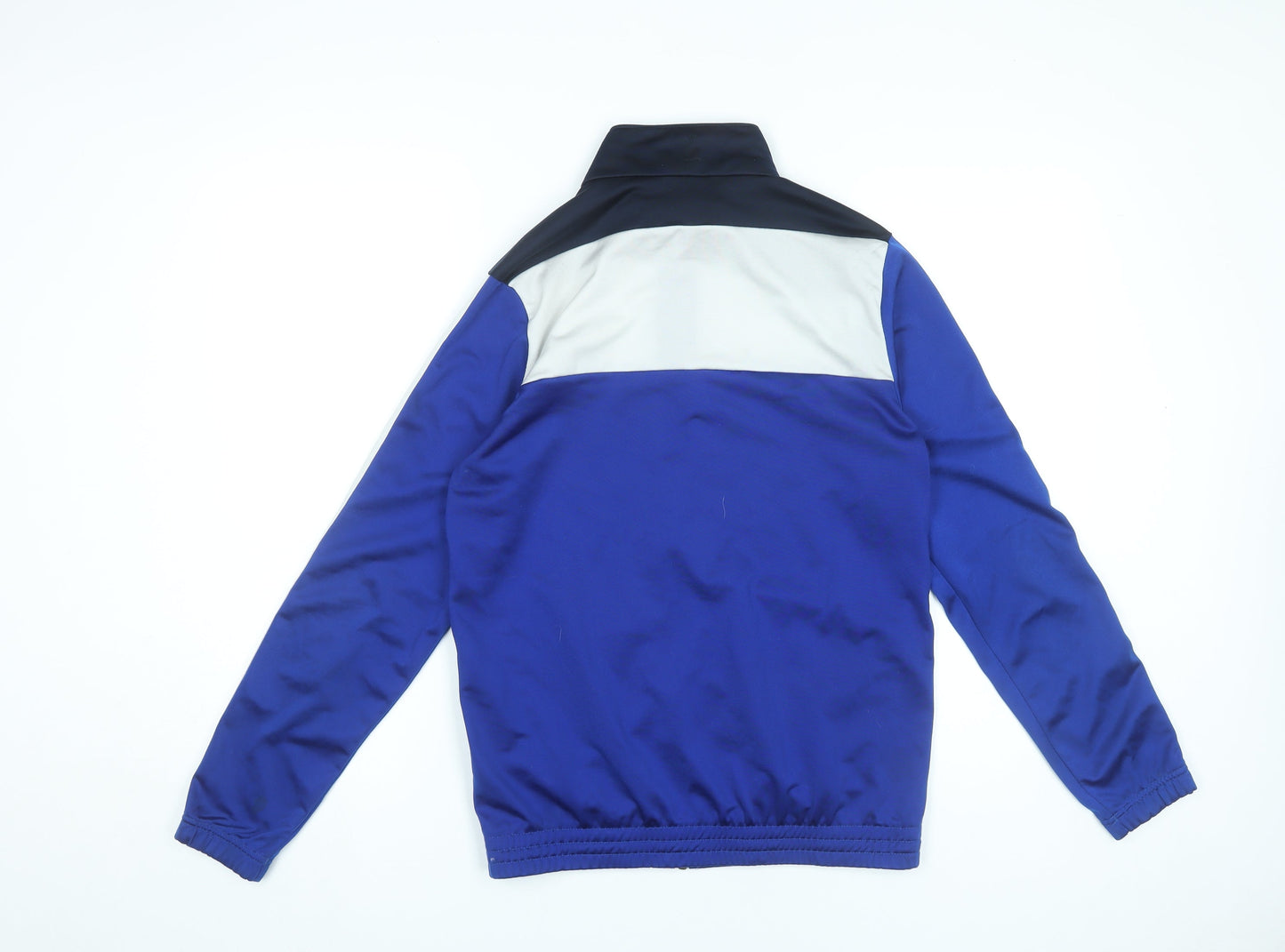 Adidas Boys Blue Track Jacket 14-15Y Full Zip Polyester Sportswear