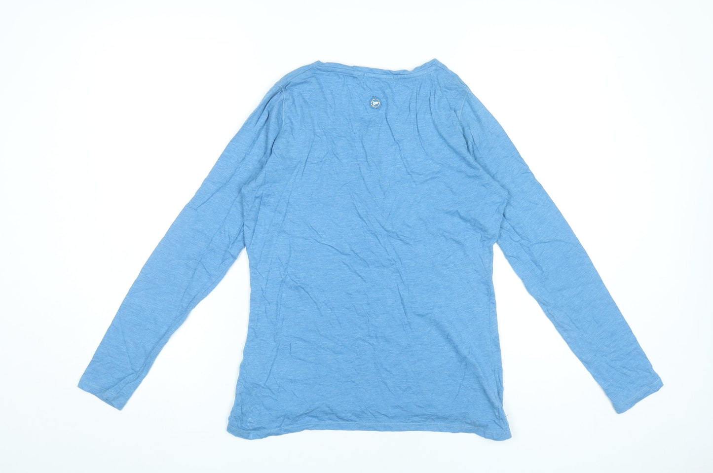 Barbour Womens Blue Long Sleeve Cotton Viscose Basic T-Shirt UK 10