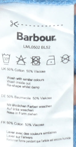Barbour Womens Blue Long Sleeve Cotton Viscose Basic T-Shirt UK 10