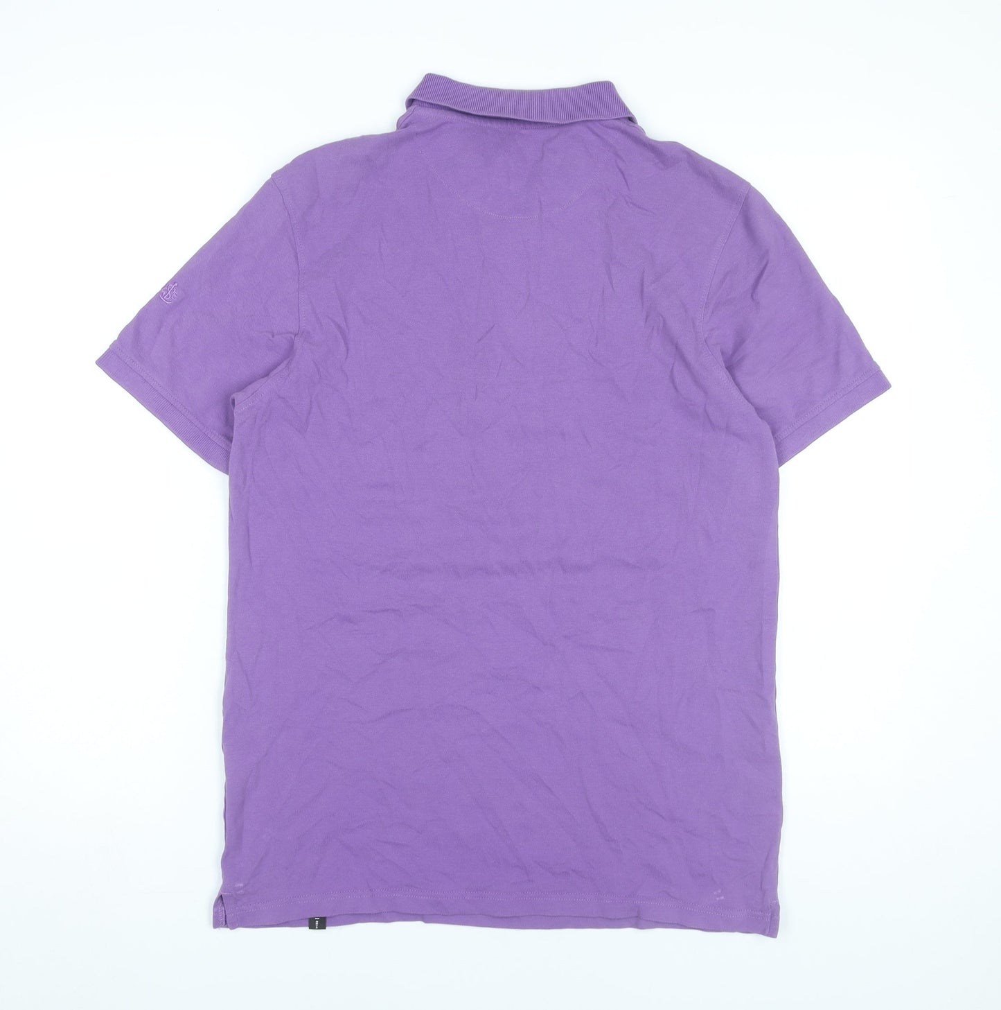 Lyle & Scott Men’s Purple Cotton Polo Shirt Size L Short Sleeve