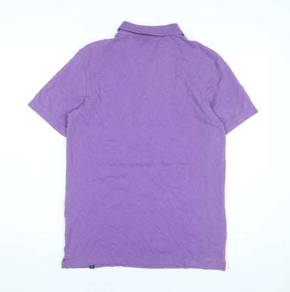Lyle & Scott Men’s Purple Cotton Polo Shirt Size L Short Sleeve