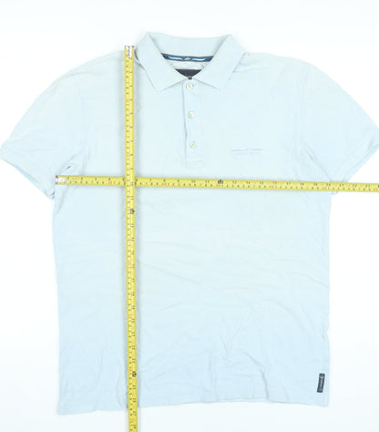 Armani Jeans Men’s Blue Cotton Polo Shirt Size L Short Sleeve