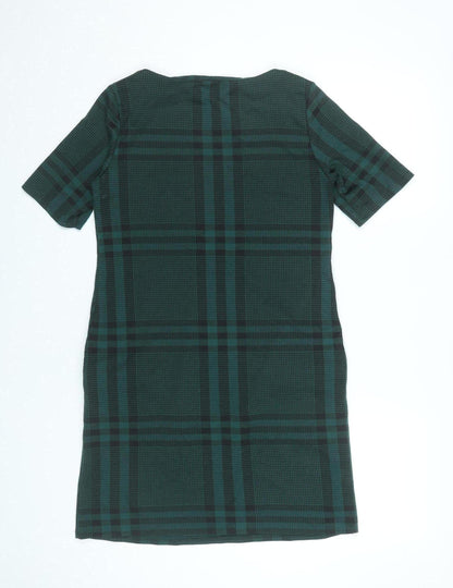 Dorothy Perkins Women’s Green Check Shift Dress Size 10 Workwear