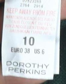 Dorothy Perkins Women’s Green Check Shift Dress Size 10 Workwear