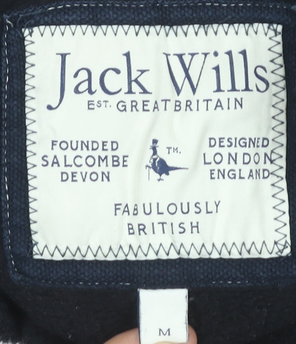 Mens UK Size M Jack Wills Black Pullover Hoodie