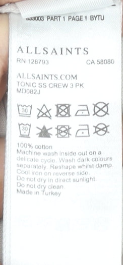Mens UK Size M AllSaints Beige  T-Shirt