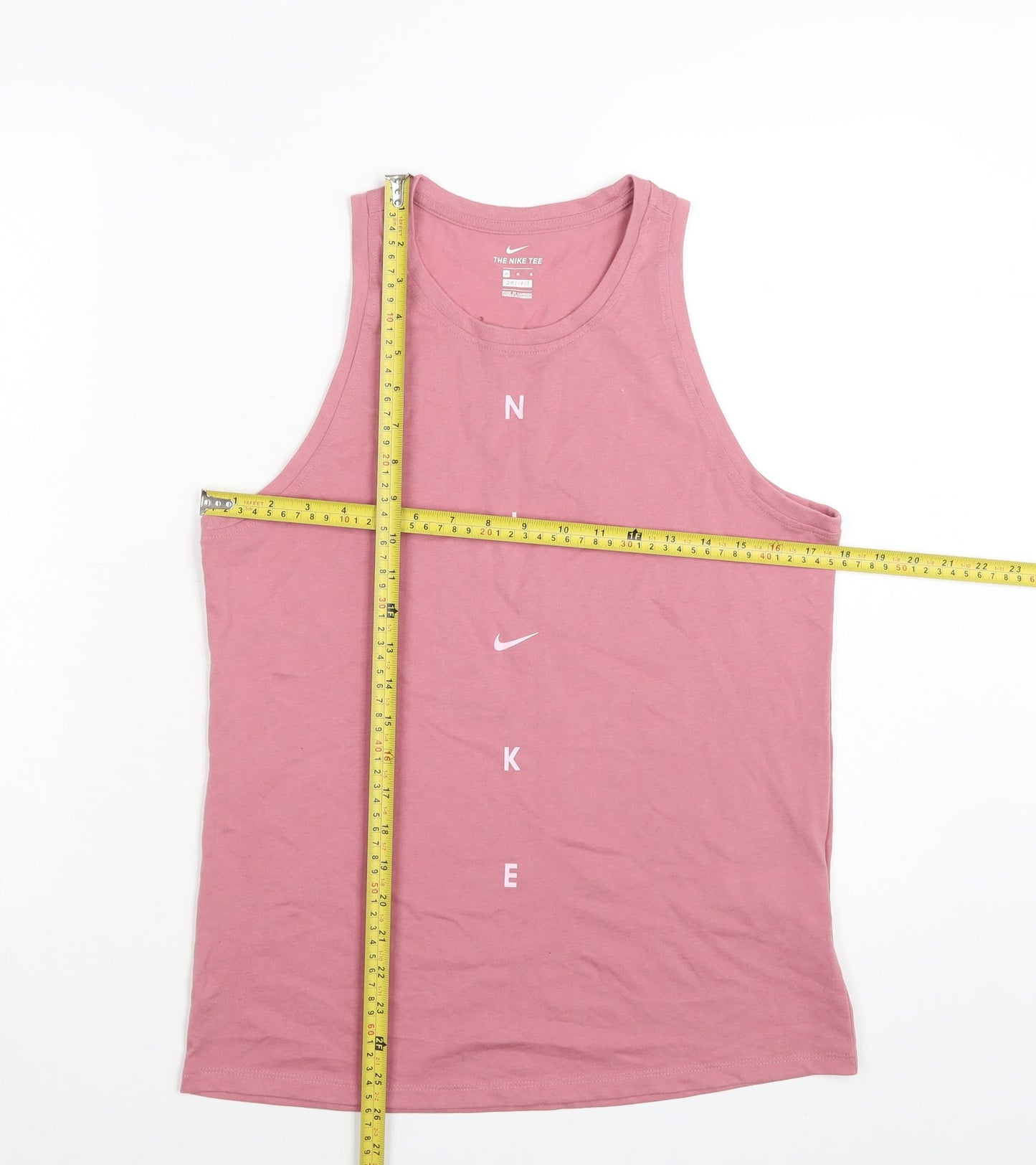Nike Women’s Pink Dri-Fit Tank Top Medium Lightweight Activewear