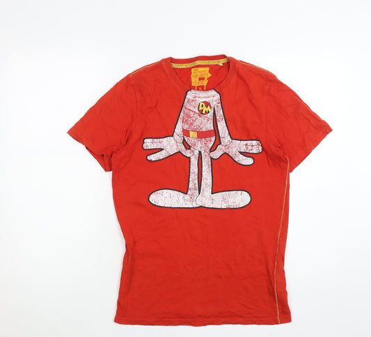 Next Men’s Danger Mouse Red Graphic T-Shirt Size S Cotton Crew Neck