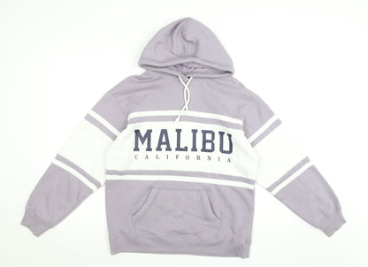 Hollister Men’s Purple Hoodie XS Pullover Malibu Graphic Print