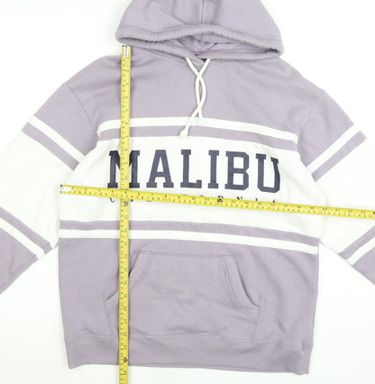 Hollister Men’s Purple Hoodie XS Pullover Malibu Graphic Print