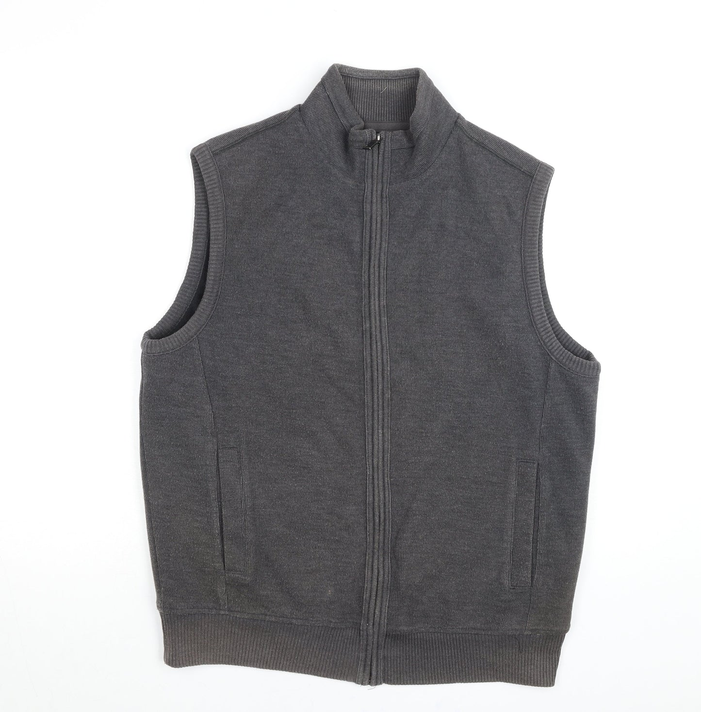 Marks and Spencer Men’s Grey Waistcoat Bodywarmer M 38-40" Cotton Blend