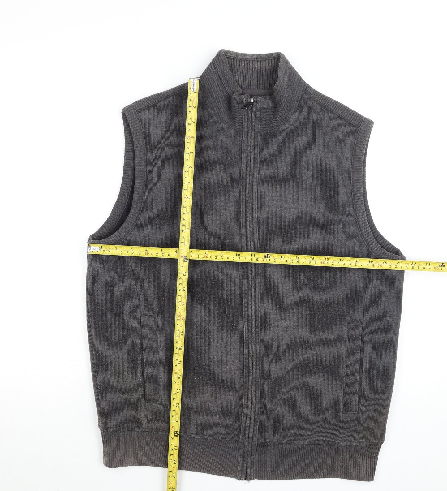 Marks and Spencer Men’s Grey Waistcoat Bodywarmer M 38-40" Cotton Blend
