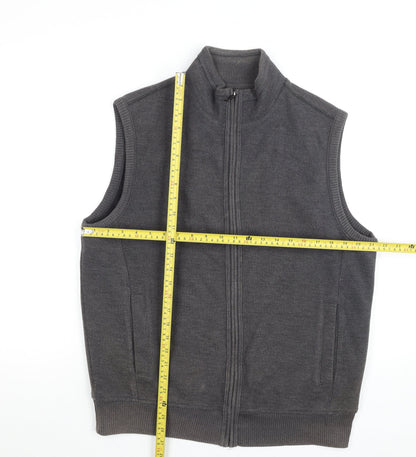 Marks and Spencer Men’s Grey Waistcoat Bodywarmer M 38-40" Cotton Blend