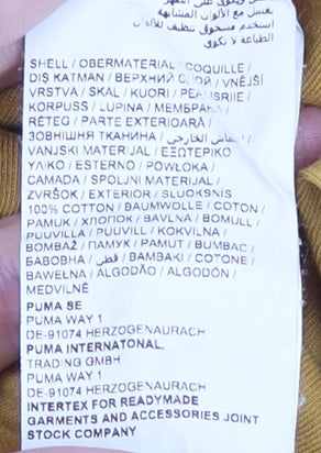 Puma Womens Yellow 2XL Short Sleeve Crew Neck Cotton T-Shirt